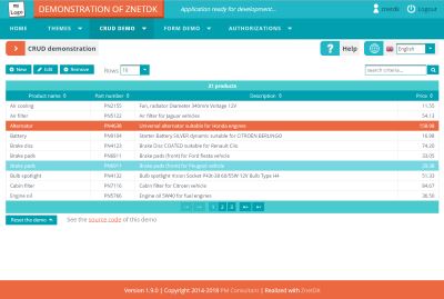 ZnetDK demo 3 screenshot